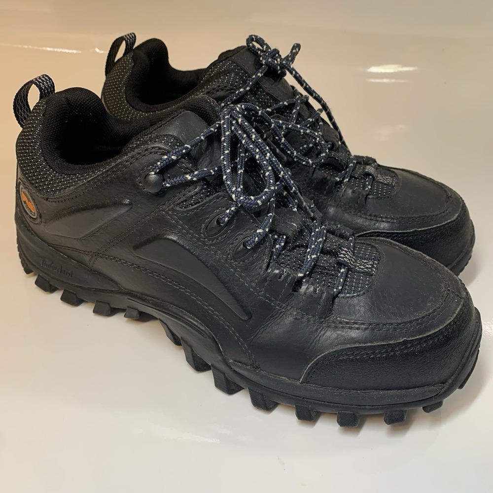 Timberland PRO Work Shoes Men 7.5 Millwork Black Steel Toe #40008